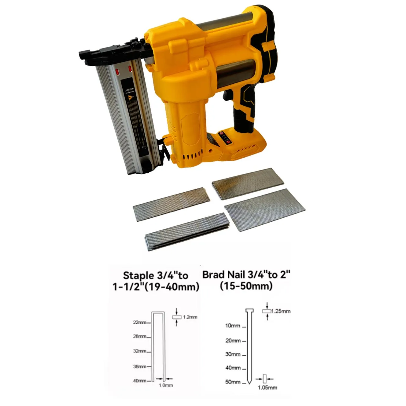 2in1 무선 브러시리스 전동 네일건/스테이플러 임팩트 네일건 F30/F50/438K 디월트 20V용 파워툴