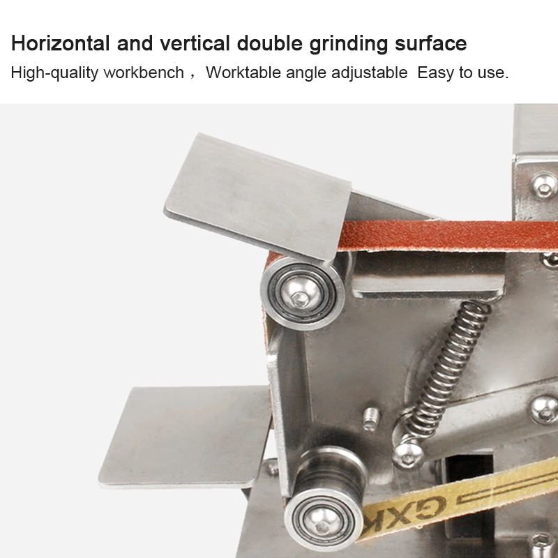 110V/220V Mini Belt Sander Set Multifunctional Grinder Cutter Edges Sharpener DIY Electric Polishing Grinding Sharpening Machine