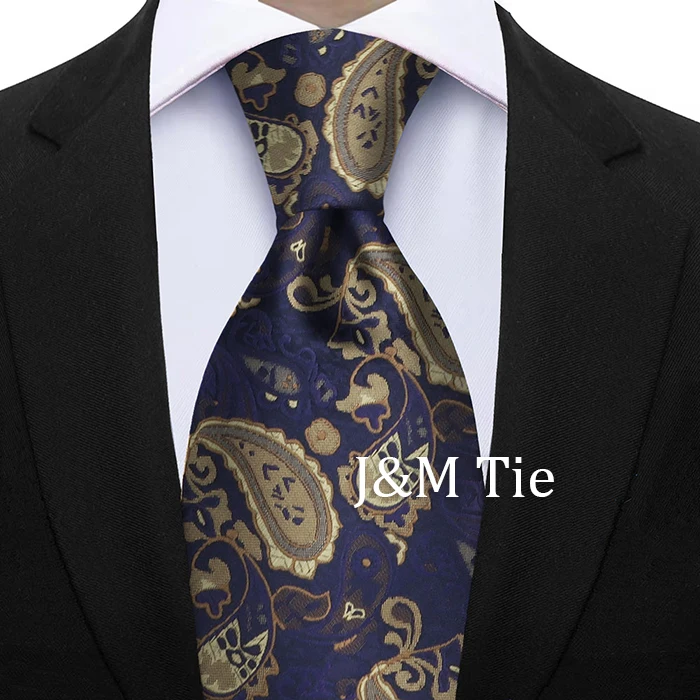 Herren-Krawatte, luxuriöse Krawatte, braun, grau, Business, Hochzeit, Party, neues Design, Krawatte, Paisley-Krawatte, Blumenmuster, Hochzeitsstil, Gravat-Geschenk – Detail 30
