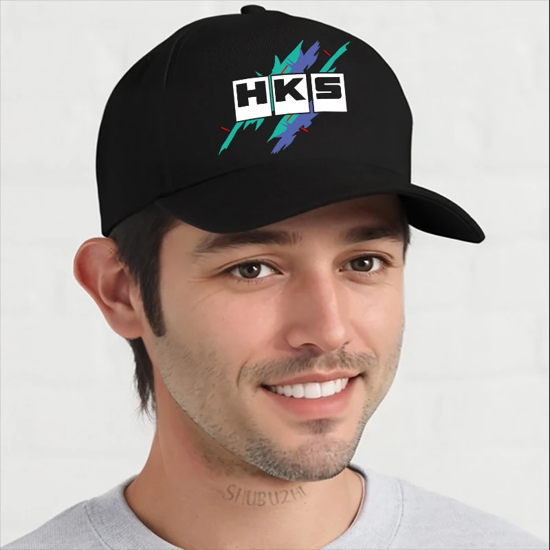 

Mens black baseball caps Limited HKS Power and Sportser Performance Turbo Logo unisex sunhat men fishing cap