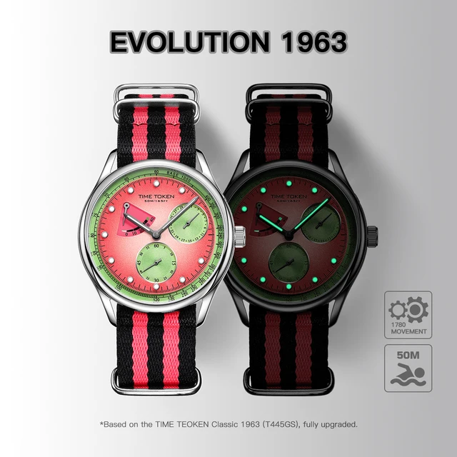 New Generation 1963 Pilot Watches of Men 40mm Automatic Mechanial Seagull Original ST1780 Movement Classic upgrade Fruit color