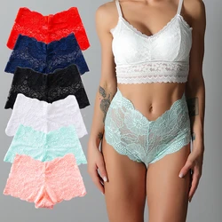 S-4XL 6Pcs 6 Colors Women Sexy Lace Panties Hollow Out Floral Underwear Female Lingerie Comfortable Briefs Woman Intimates