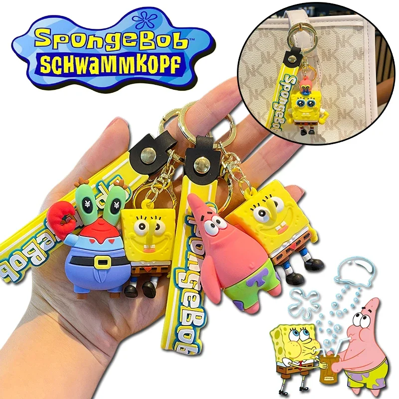 Spongebob Squarepants Portachiavi Creativo Tentacoli Creativi Squidward Portachiavi In Gomma Morbida Portachiavi Con Ciondolo Bambola Patrick Star