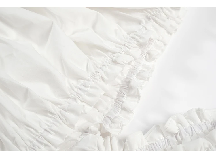 Casual Solid Midi Dresses for Women Korean Chic V-neck Backless High Waist Puff Sleeve A-line Party Dress Summer Vestidos Mujer