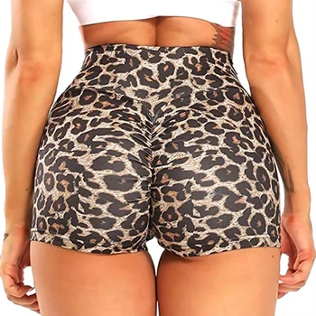 Women's High Waist Animal Print Yoga Shorts Hot Yoga Gym Running Workout Clothes Quick-Dry 4-Way Stretch Fitness Shorts New in