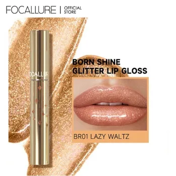 FOCALLURE 다이아몬드 액체 립스틱, 방수, 오래 지속되는 슈퍼 펄 샤이니, 12 가지 색상, 금속 글리터 립 글로스, 메이크업 화장품