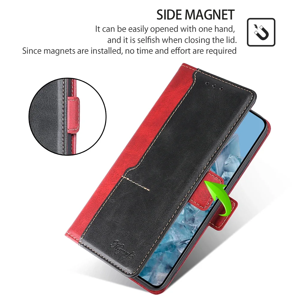 Luxury Magnetic Leather Wallet Phone Case with Card Slots & Flip Cover