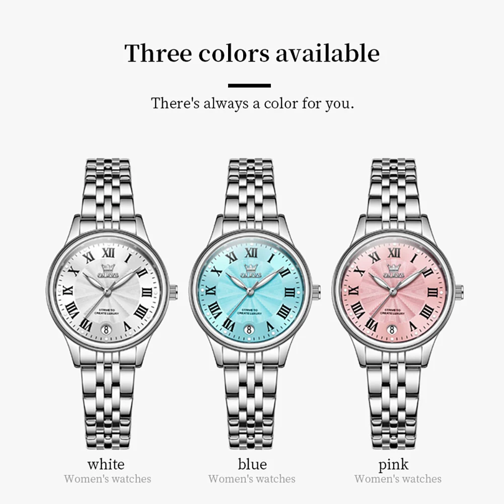 Quartz Watches Stainless Steel Watchstrap Ladies Bracelet Watch for Women OLEVS 5600 Relogio Feminino Waterproof women watches