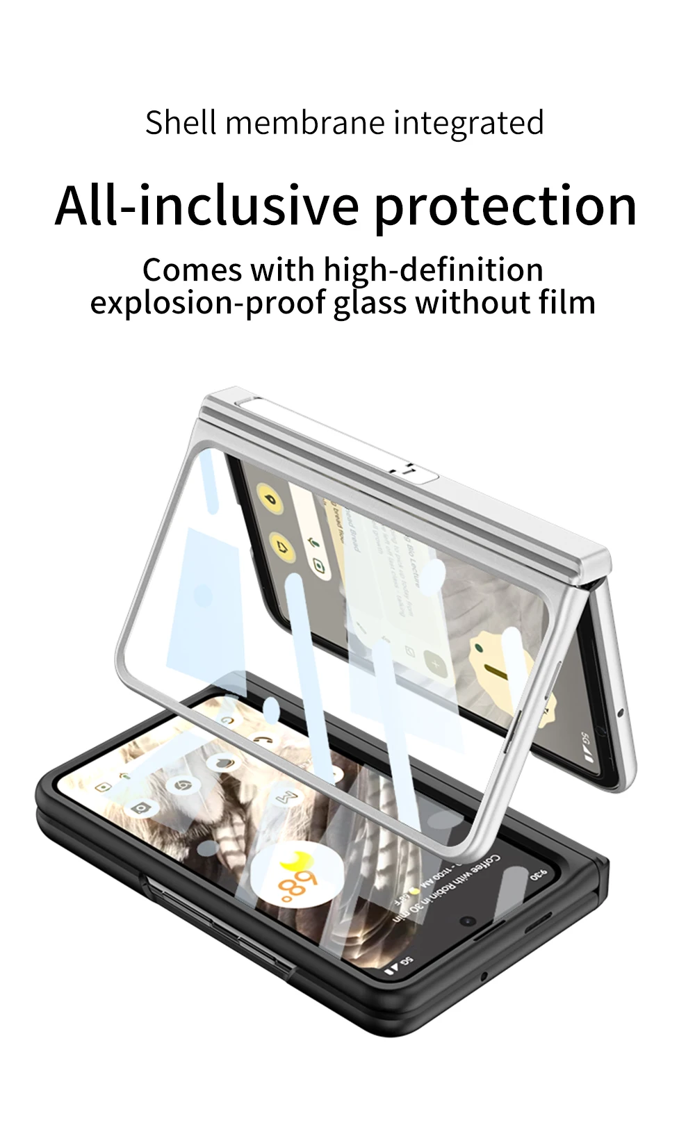 GKK Magnetic Hinge Wrist Strap Case for Google Pixel Fold 6