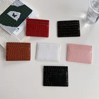 New Slim Pu Leather Men's Coin Money Card Wallet Male Thin Mini ID Business Credit Card Holder Small Cardholder Purse for Women 2
