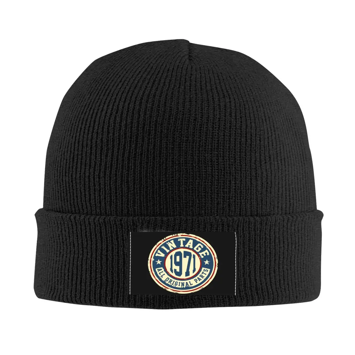 

Vintage 1971 All Original Parts Bonnet Hats Fashion Knit Hat For Men Women Winter Warm 51th Birthday Gift Skullies Beanies Caps