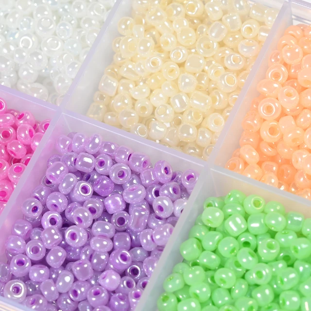 Acrylic Seed Beads 3mm Small Beads Set for Jewelry Making Beading