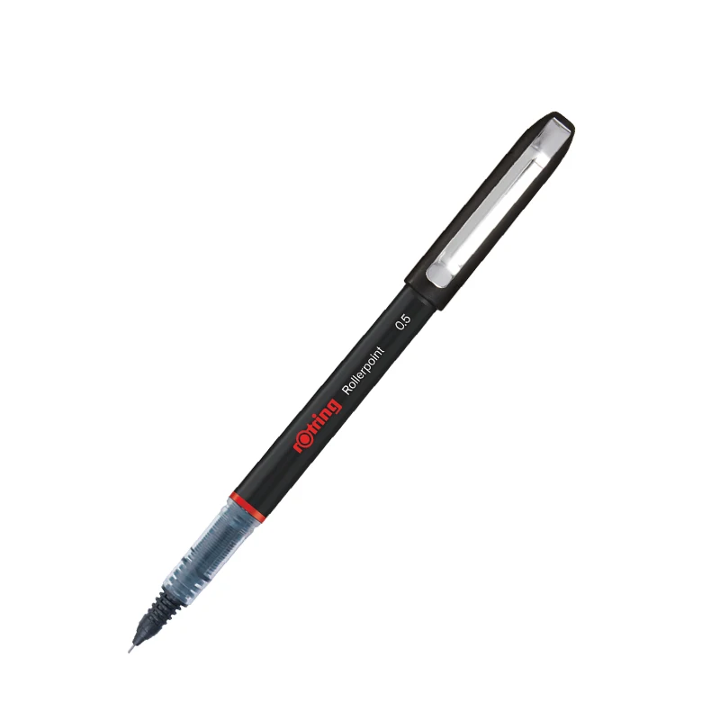 Rollerball Gel Ink Pen German Rotring Straight Liquid 0.5 0.7mm Black Blue Ink Signature Daily Needle Tip Writing for Office