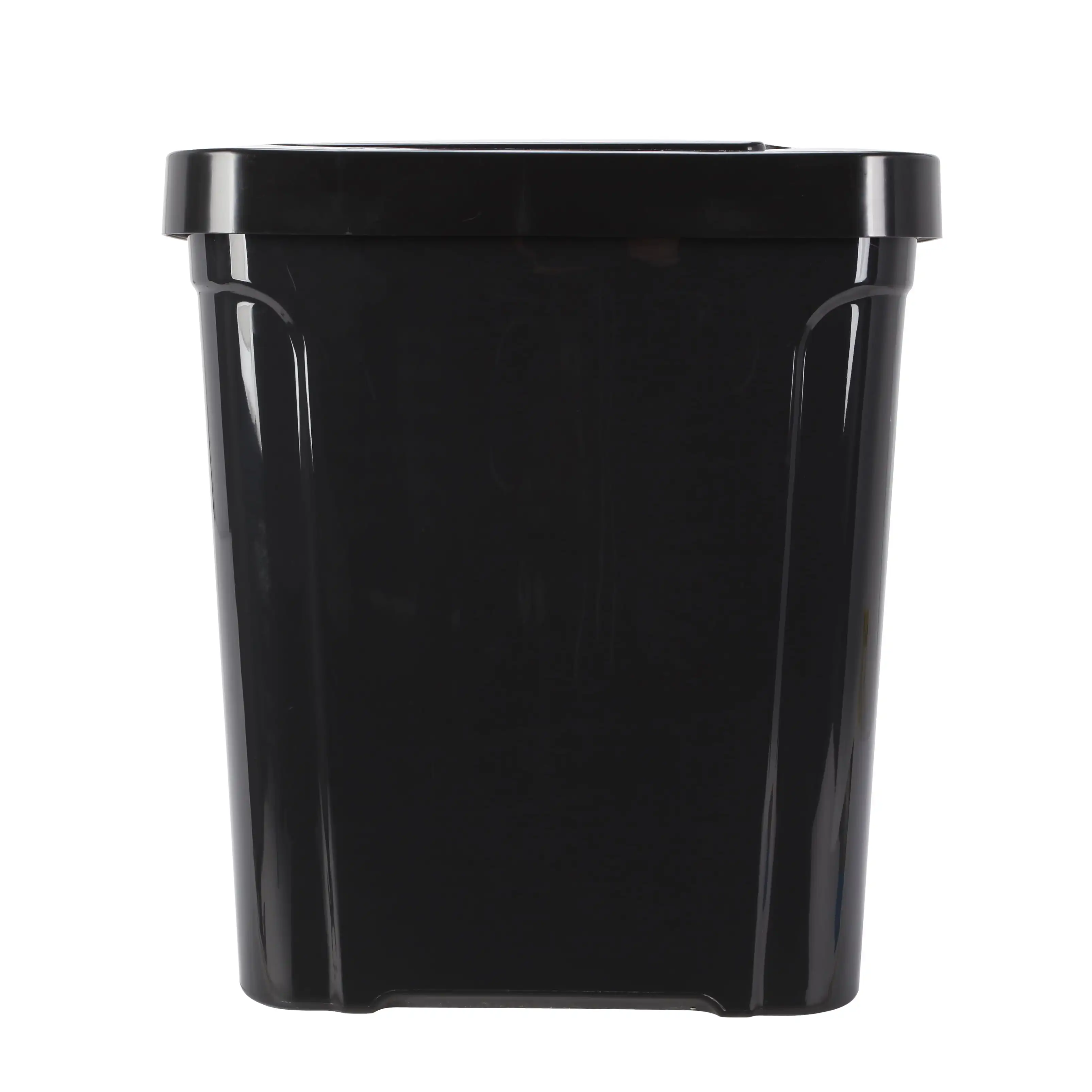 

Mainstays 7.6 gal Plastic Touch Top Lid Kitchen Trash Can, Black