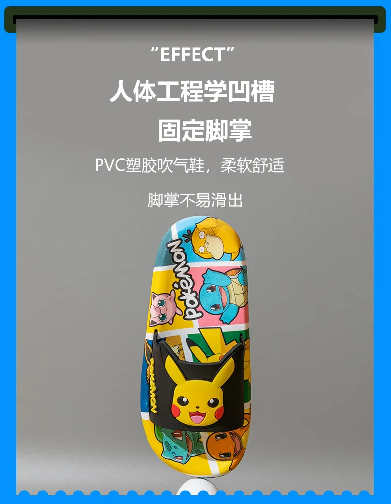 extra wide fit children's shoes Pokemon Summer Slippers Home Cute Children Flip Flops Boy Girls Anime Unisex Sandals Women Men Couple Unisex Shoes Beach Comfort leather girl in boots