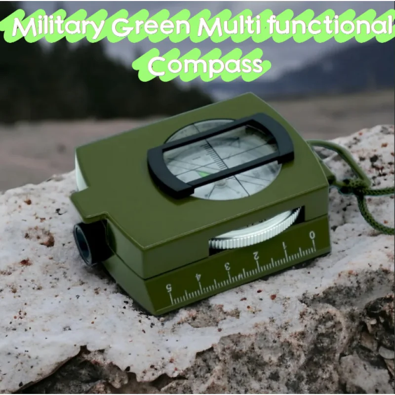 High Precision Compass Professional Outdoor Camping Multifunctional Military Green Precise Geological Tactical Compass 1