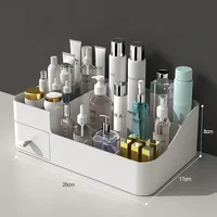 1pc Large Capacity Makeup Organizer for Vanity Desk Organizer with Drawers for Cosmetics Lipsticks Jewelry Care Skincare 2