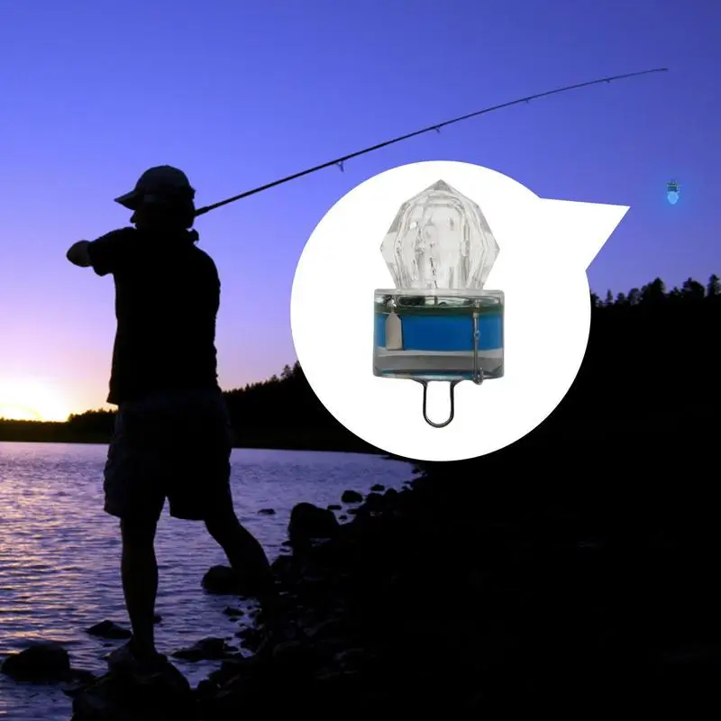 LED Waterproof Fishing Bait Lights LED Deep Drop Underwater Lure Lights  Waterproof Diamond Fishing Bait Light Lure Squid