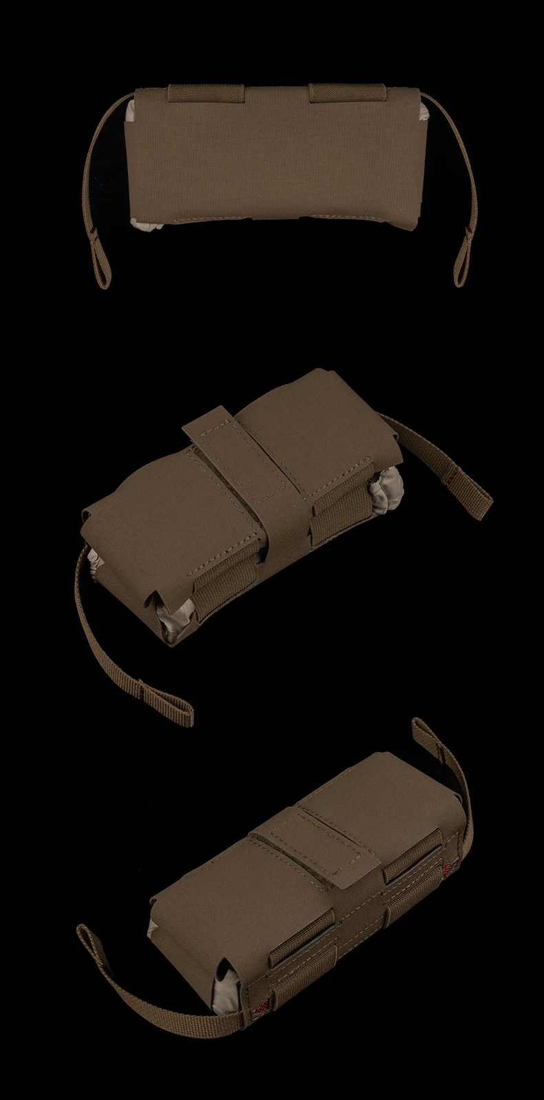 Compact MOLLE Outdoor Utility Pouch with Organizer Panel