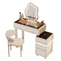 Commode pour petit appartement, Table de chevet pour chambre à coucher, moderne, Simple, intelligente, coffre de chambre principale, Table de maquillage intégrée 5