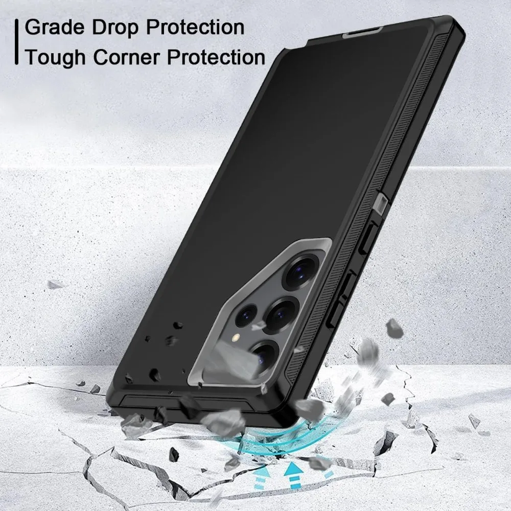 Elite Military-Grade Shockproof Case with Matte Anti-Drop Camera Protection