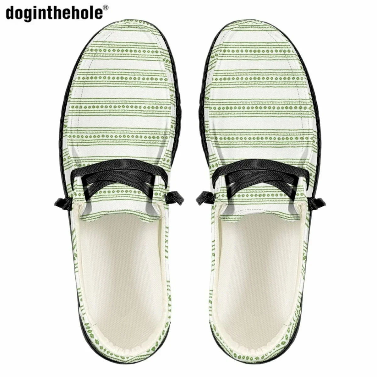 Men's Casual Dude Shoes Fashion Trend New Line Print Design Gentleman Loafers Classic Business Office Flat Shoes