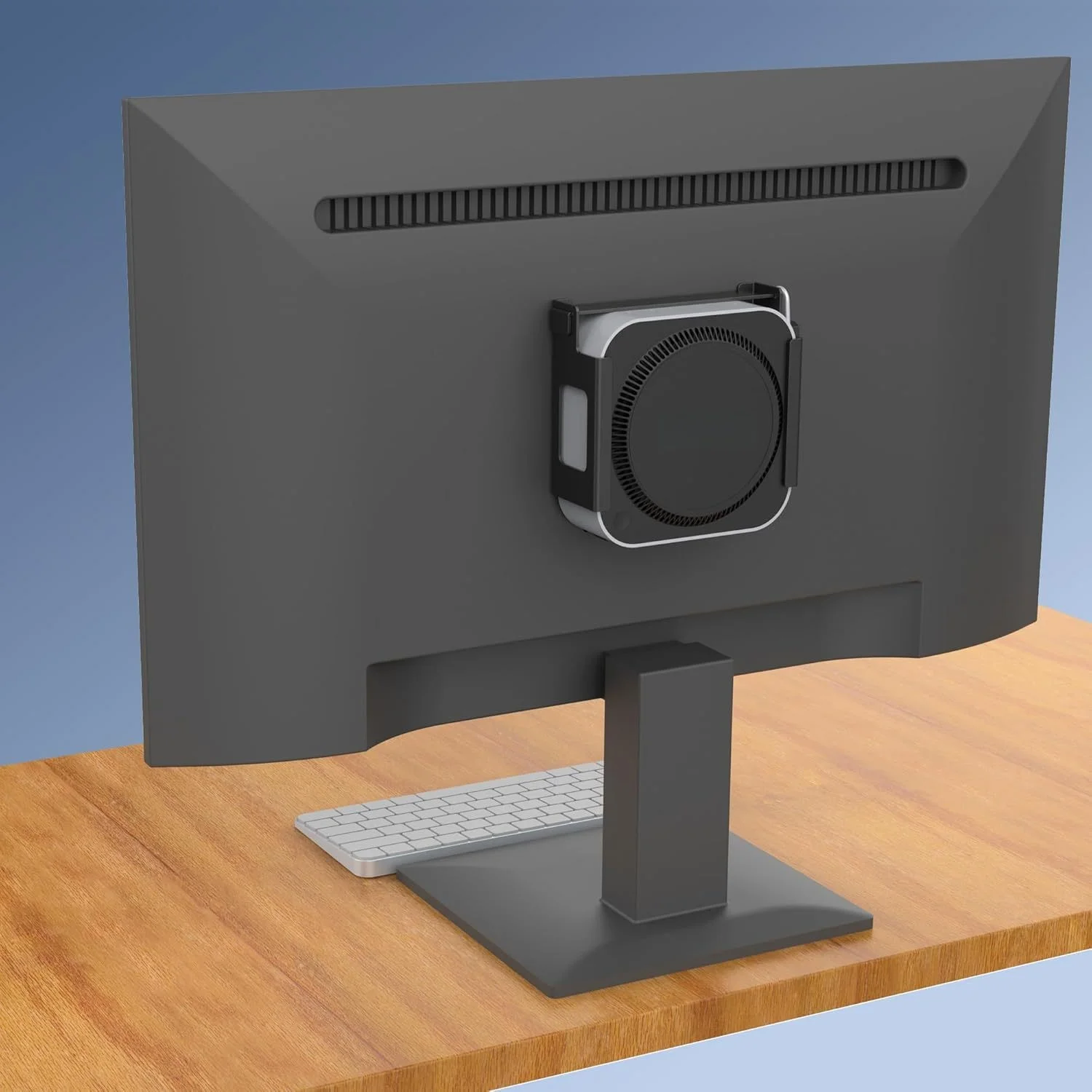 맥 미니 M4/M4 Pro 2024용 메탈 언더 데스크 마운트, EVSA 마운트와 호환, 모니터 장착용 견고한 브래킷, 나사 잠금 기능 포함