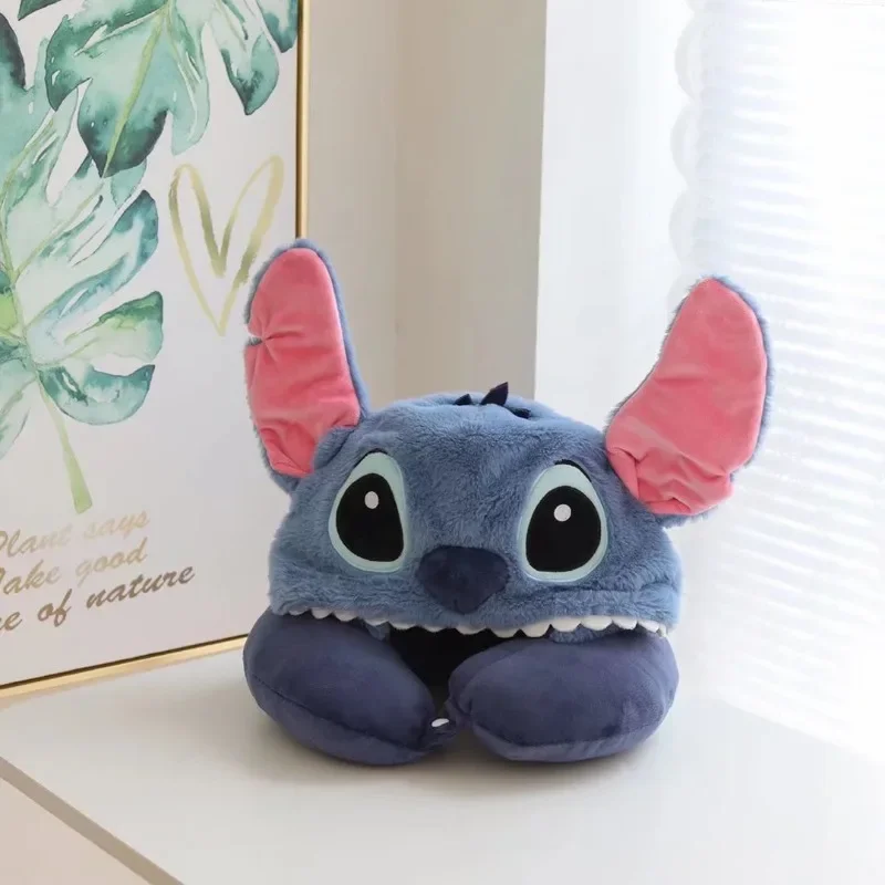 Disney Cartoon Stitch Three Eyed U-shaped Neck Pillow Office Napping Pillow Travel Plane Car U-shaped Neck Pillow Boy Girl Gift 6