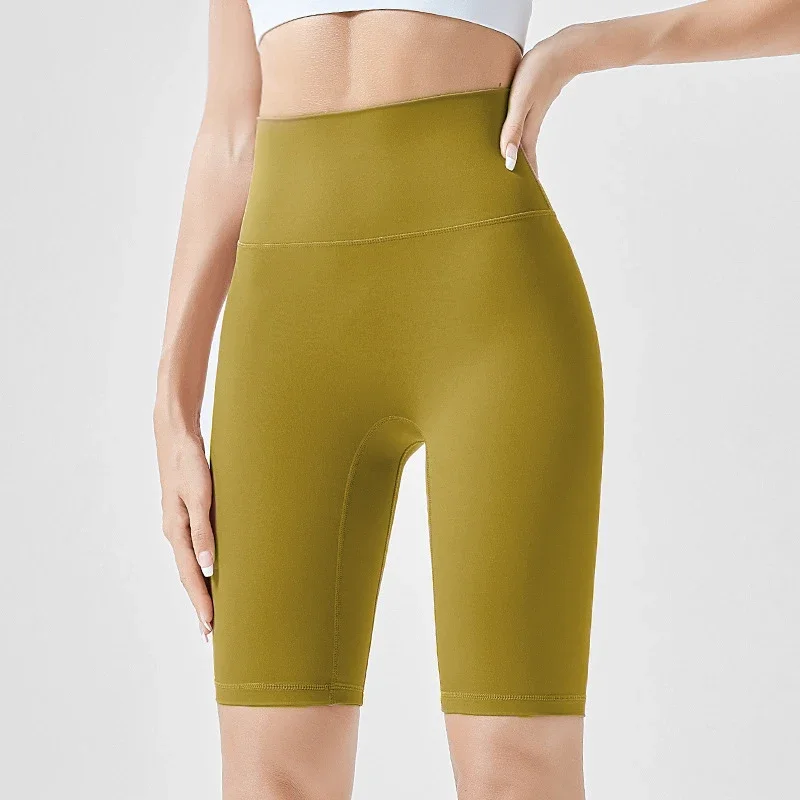 Womens Yoga Shorts Outdoor Jogging Leggings High Waist Cycling Shorts Fitness Sport Pants Tights