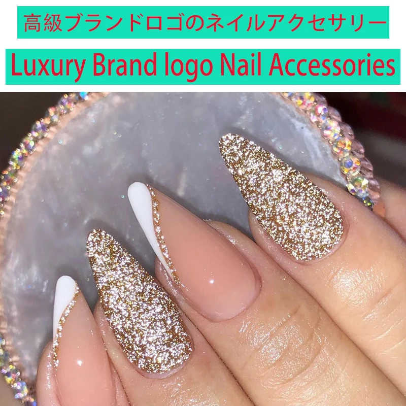 Nail Art Accessories 10 Pcs/pack 3D Metal Brand Nail Art Jewelry Nail Charm Sparkling Rhinestone Crystal Pearl Diamond DIY