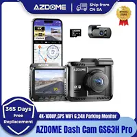 AZDOME Dash Cam GS63H Pro 4K+1080P Dual-channel Record 2.4'' IPS Screen GPS WiFi 6 APP 130° FOV Car DVR 24H Parking Monitor 1