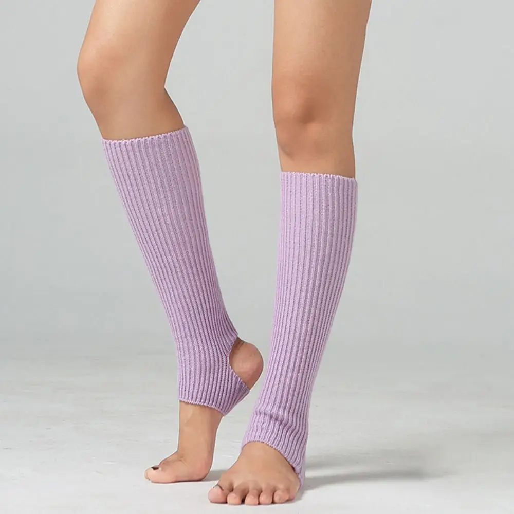 Ballett-Beinwärmer für Damen, Fußabdeckungen für den Alltag, lange lateinamerikanische Socken, gestrickte Ballett-Socken für Fitness und Gymnastik – Detail 8