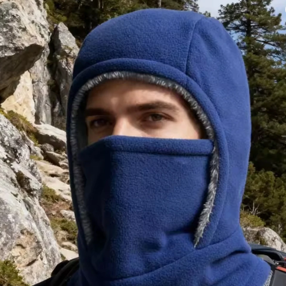 GTUBIKE Winter Warm Neck Mask Ear Protection One Piece Hat Warm Hood Outdoor Cold Protection Camping Hiking Balaclava Cycle Mask