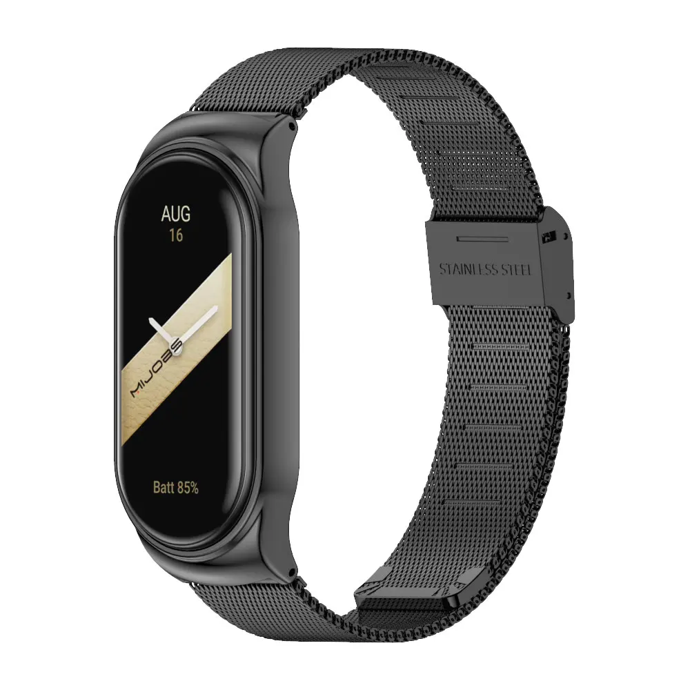 Premium PU Leather Wristband and Metal Bracelet