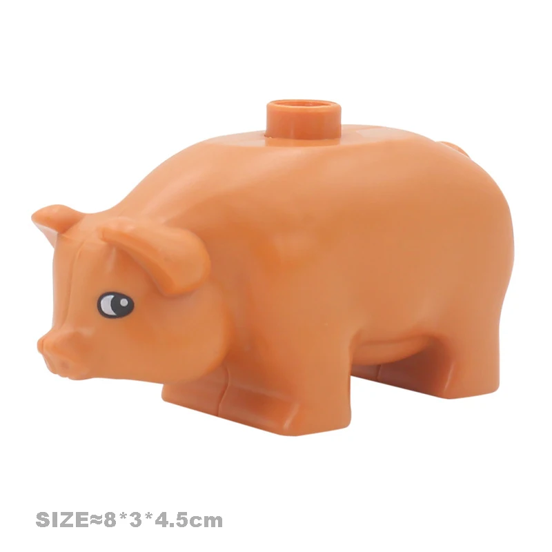 Large Farm Animal Building Block Set - Educational Assembly Toys