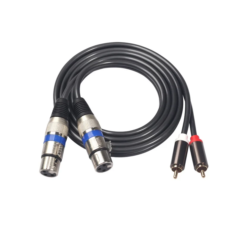 Аудиокабель 2 XLR на RCA адаптер усилитель динамик Hifi кабель для микрофона и
