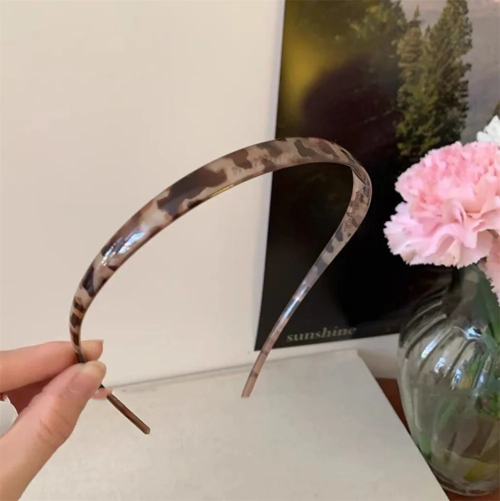Vintage Sonnenbrille Rahmen Form Haarbänder Drucken Acryl Dünne Haar Hoop Anti-rutsch Einfache Stirnband Frauen Haar Zubehör Kopfbedeckungen – Detail 1
