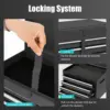 Tool Chest 5-Drawer Rolling Tool Storage Cabinet with Detachable Top Tool Box Liner Universal Lockable Wheel Adjustable Shelf 6