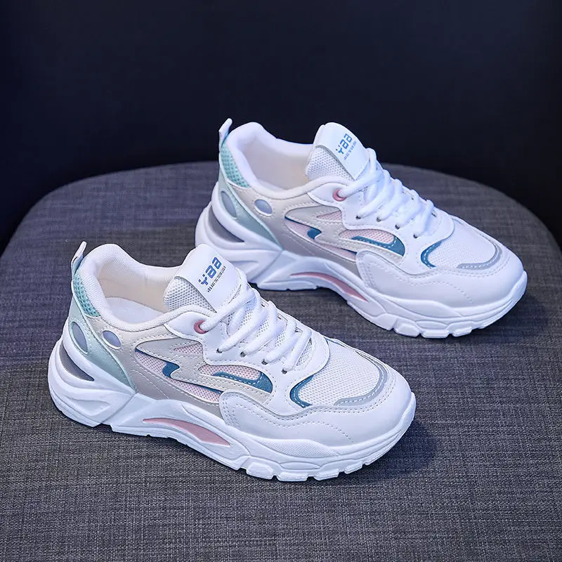 New Platform Sneakers Women Cacual Shoes Spring Autumn Students Shoes Breathable Non Slip Running Sport Shoes White Female Shoes