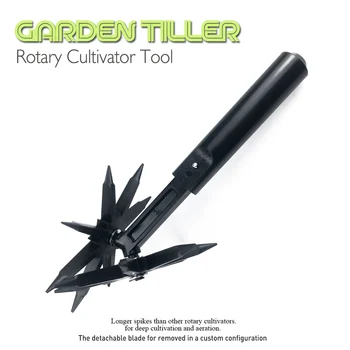 New Handheld Garden Tiller Rotary Cultivator Tool for Weeding Digging Grass Turning - Gardening Tool for Efficient Lawn Care