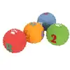 4pcs Dog Chewing Toy Latex Dog Ball Toy Squeaky Interactive Soft Puppy Chewing Fetching Toy with Fun Pattern 2
