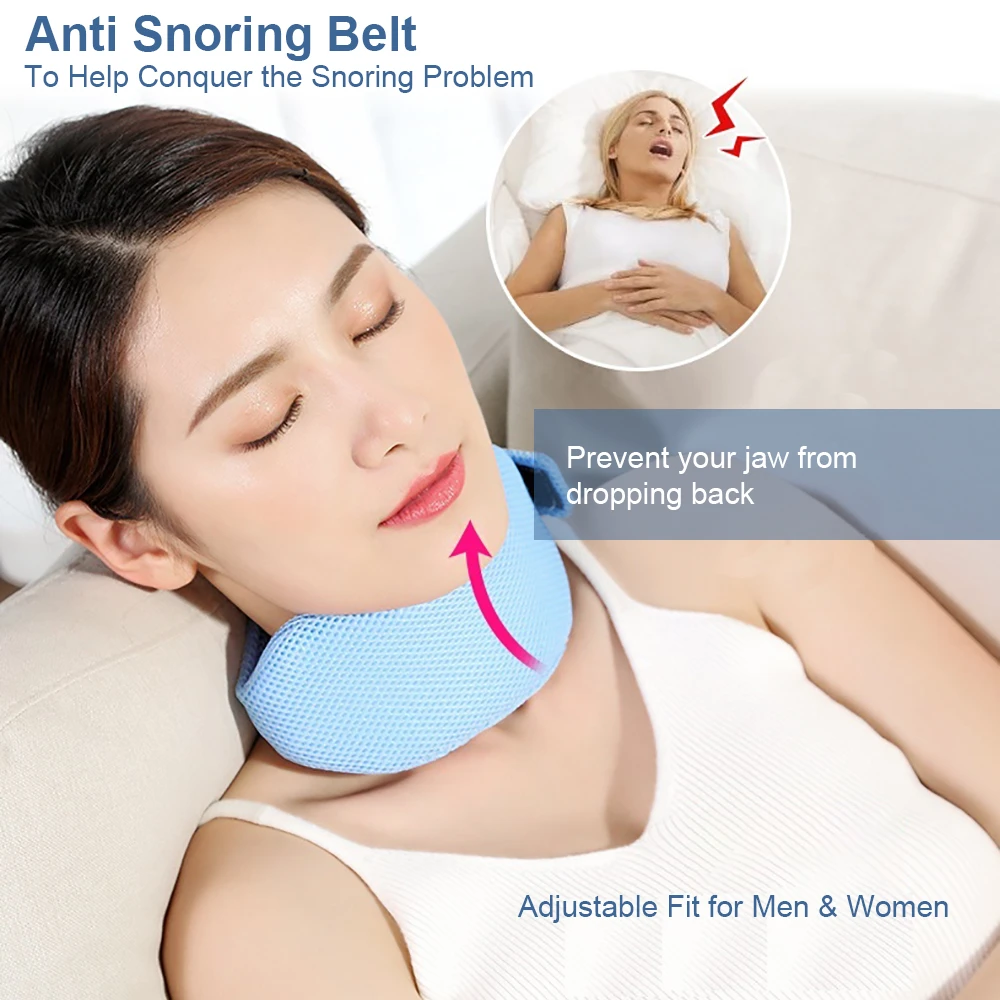 Adjustable Anti Snoring Neck Brace Strap Stop Snore Jaw Belt Anti Apnea