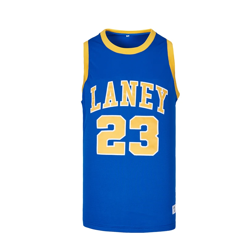 Basketball jerseys high school LANEY 23 SPACE JAM jersey Sewing embroidery Outdoor sportswear Blue White yellow basketball jerseys