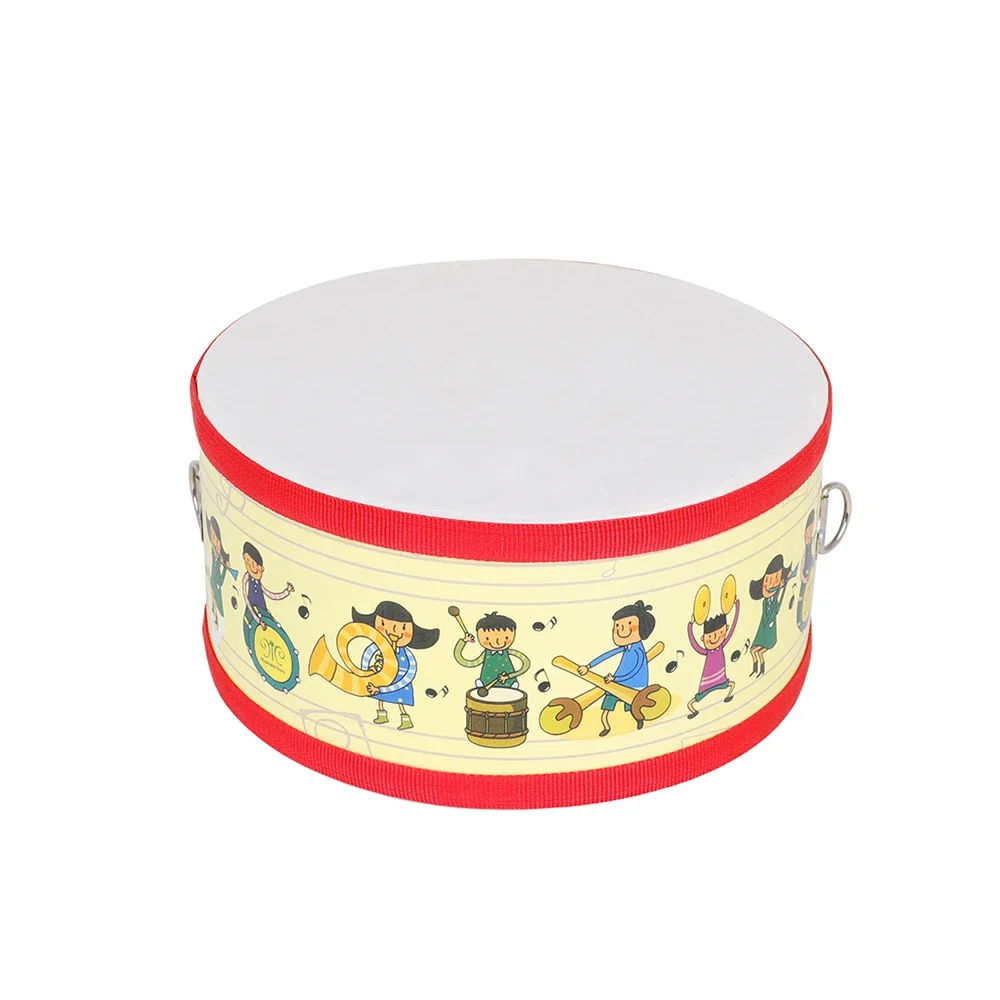 Musical Percussion Instruments Orff Cartoon Hand Drum Portable Wooden Double-sided Tambourine Kids Educational Toys