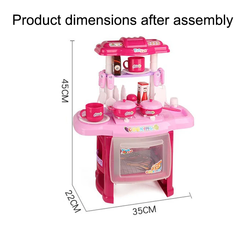 Kids Kitchen Playset,Pretend Food Kitchen Toys-Play Accessories Cutting Food Toy, Pretend Play for Boys, Girls