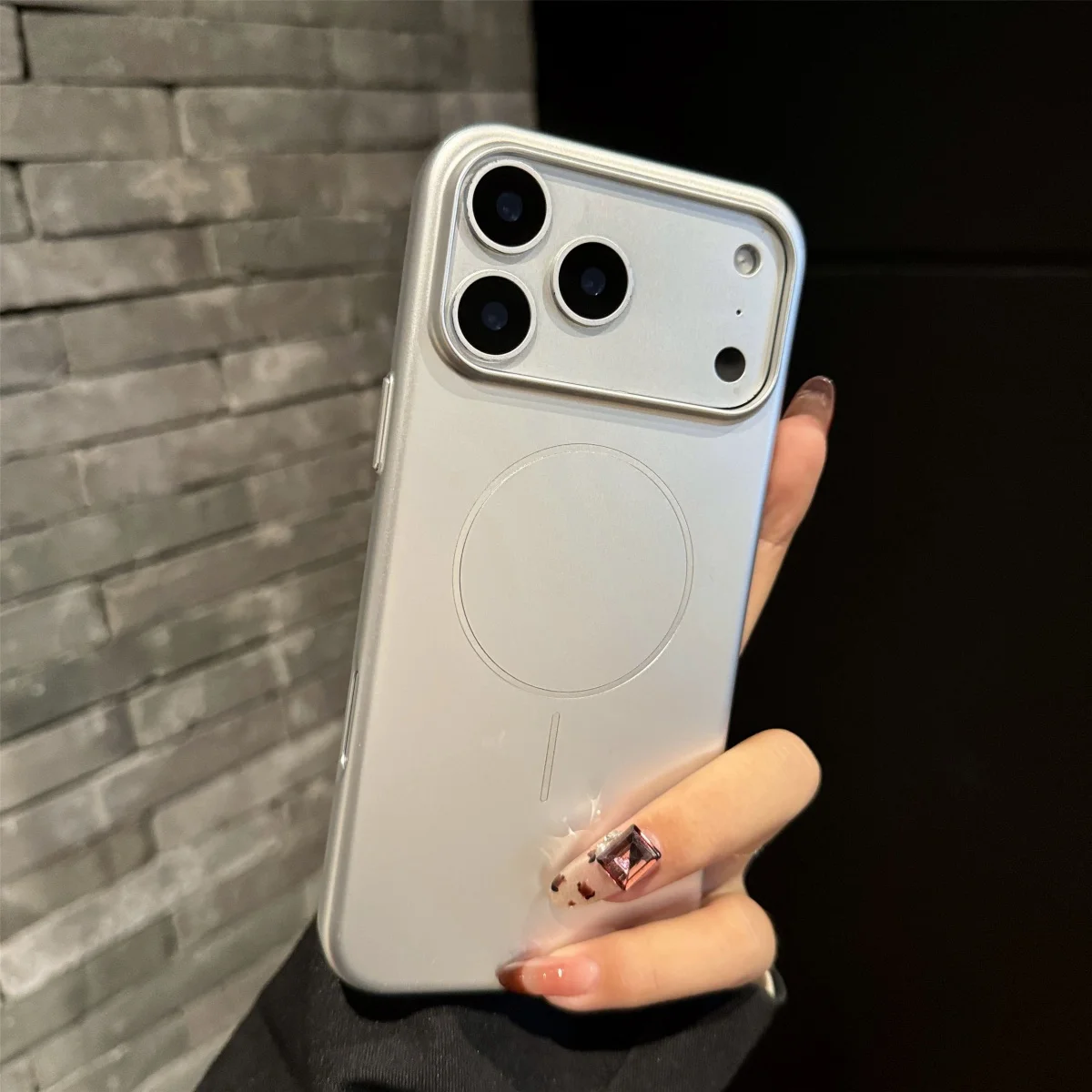 Official Orange Magnetic Frosted Hard Phone Case with Magsafe Wireless Charging Compatibility