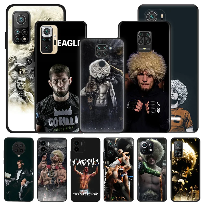 Custodie Per Telefoni Per Redmi K60E K40S K50Gaming Note 8 8T 7 Xiaomi Mi 10 10T 11 Lite 5G 11T Khabib Nurmagomedov Soft Anti-Drop Cover