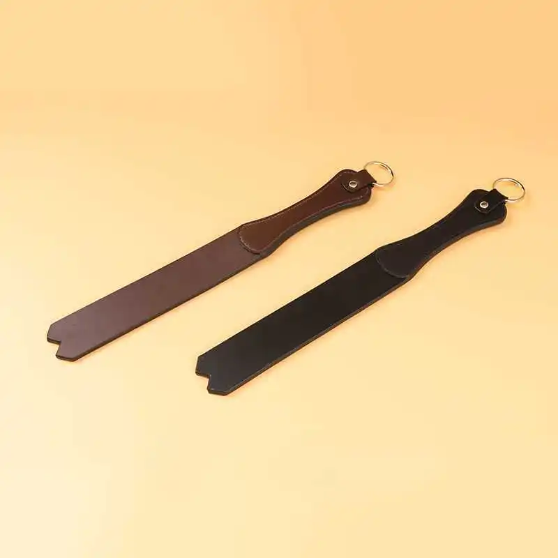 PU Leather Paddle,Handmade  Riding Crop PU Leather Horsewhip， 3