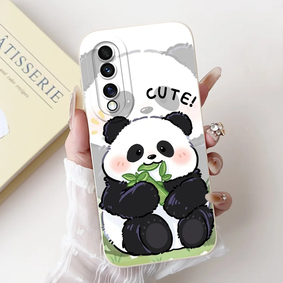 Cute Panda & Rabbit Cartoon Soft Silicone Shockproof Case - Fits Select Honor Models