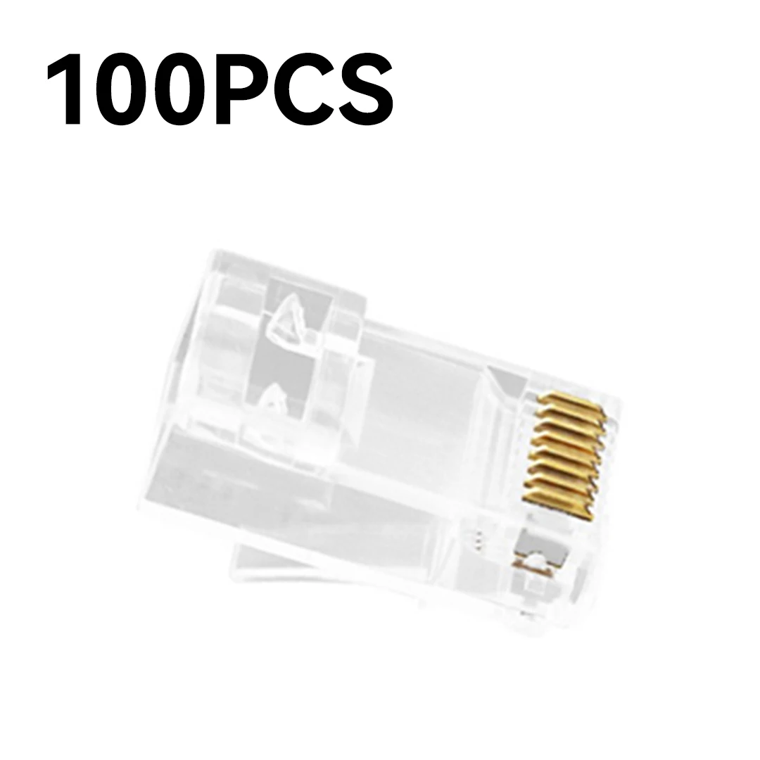 100pcs Cat6 Utp Keystone Jack Network Module Rj45 Connector